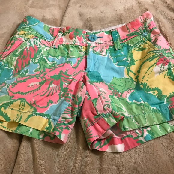 Lilly Pulitzer printed Callahan shorts Sz 000 - Picture 1 of 4
